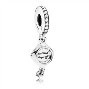 NEW AUTHENTIC PANDORA GRADUATION CAP DANGLE CHARM